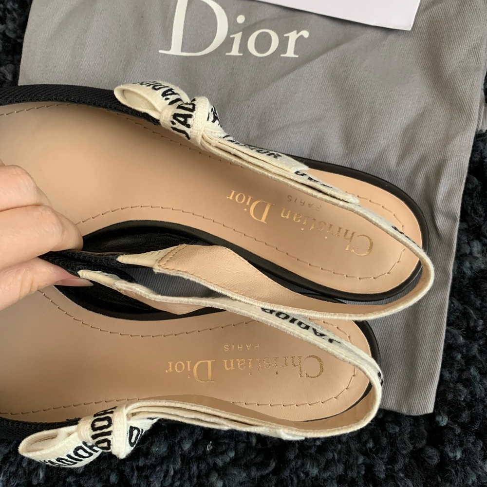 Dior J’adior slingback ballerina flat sandals size 36 - Picture 10 of 14